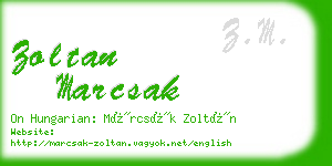 zoltan marcsak business card